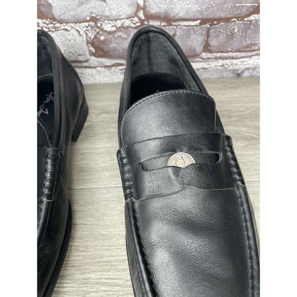Isa Tapia Ayrton Black Leather Penny Loafers Dress Shoes Men’s Sz 45EU/12.5M US - Picture 5 of 16